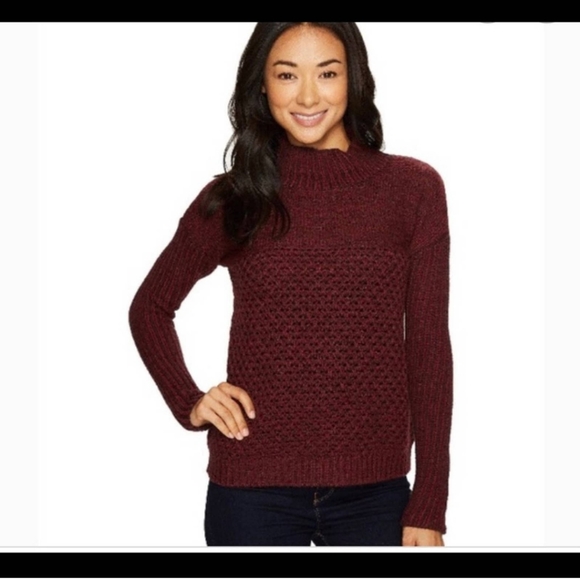 Toad&Co Sweaters - Toad & Co Maroon Birchbox Merino Wool Sweater S